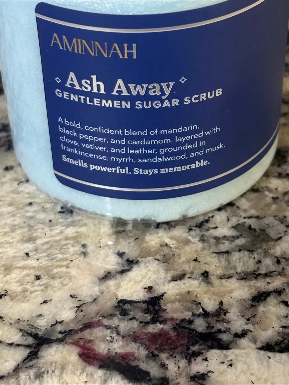 Aminnah Men’s Ash Away Sugar Scrub